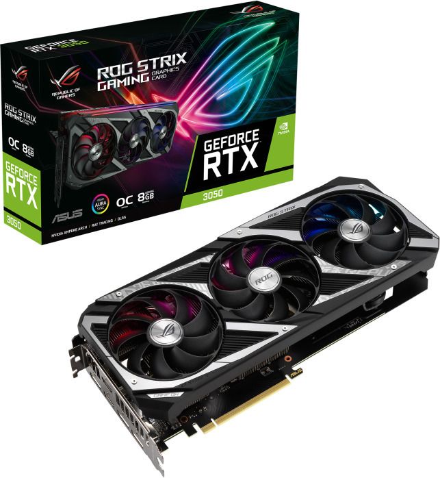 ASUS ROG Strix GeForce RTX 3050 OC 8GB GDDR6 3xDP 1.4a 2xHDMI 2.1